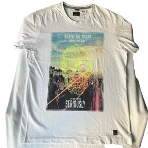 S.Oliver Women’s Short Sleeve T-shirt size XL, White, Life Is Too Important